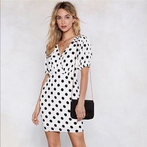 RESTOCKED Nasty Gal polka dot dress